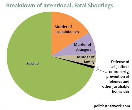 Graph depicting Breakdown of Intentional, Fatal Shootings