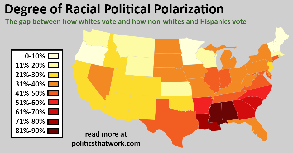 Graph depicting Racial Political Polarization